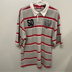 G-Unit Gray and Red Men's Polo Shirt